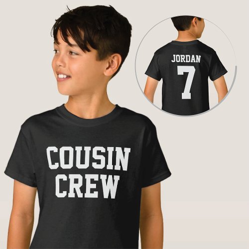 Personalized Sporty Style Cousin Crew T_Shirt