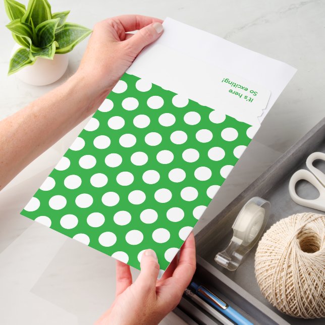 Personalized Spotty Pattern and QR code Business Envelope Mailers (Desk)
