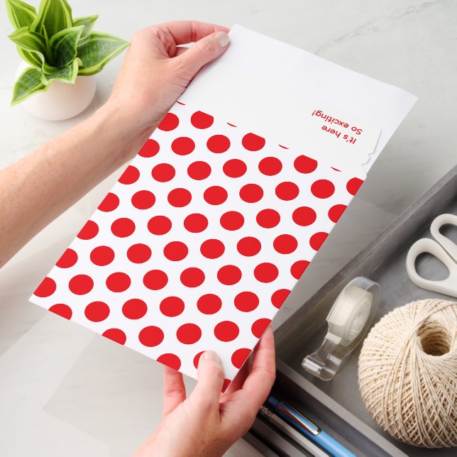 Personalized Spotty Pattern and QR code Business Envelope Mailers (Desk)