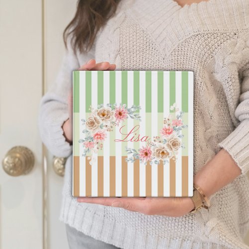 Personalized Spring Bloom Binder