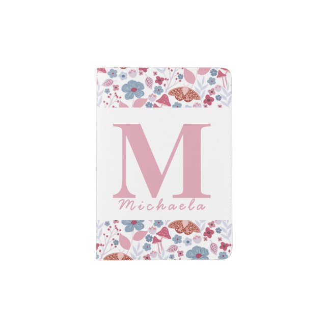 Personalized Spring Bloom Passport Holder (Front)