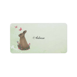 Personalized Spring Bunny Label