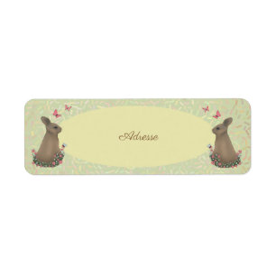 Personalized Spring Bunny Label
