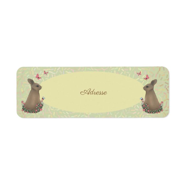 Personalized Spring Bunny Label (Front)