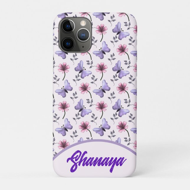 Personalized Spring Butterfly Floral Gift   Case-Mate iPhone Case (Back)