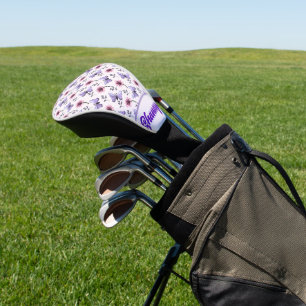 Personalized Spring Butterfly Floral Gift Golf Head Cover