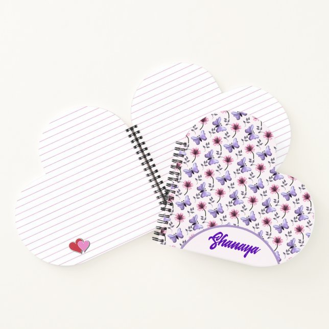 Personalized Spring Butterfly Floral Gift   Notebook (Inside)