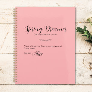 Personalized "Spring Dreamer" Pink Easter Planner