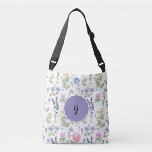 Personalized Spring Floral Teachers Crossbody Bag