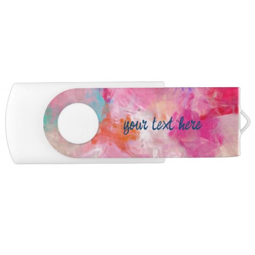 Personalized Spring Flower Field Abstract Art Flash Drive