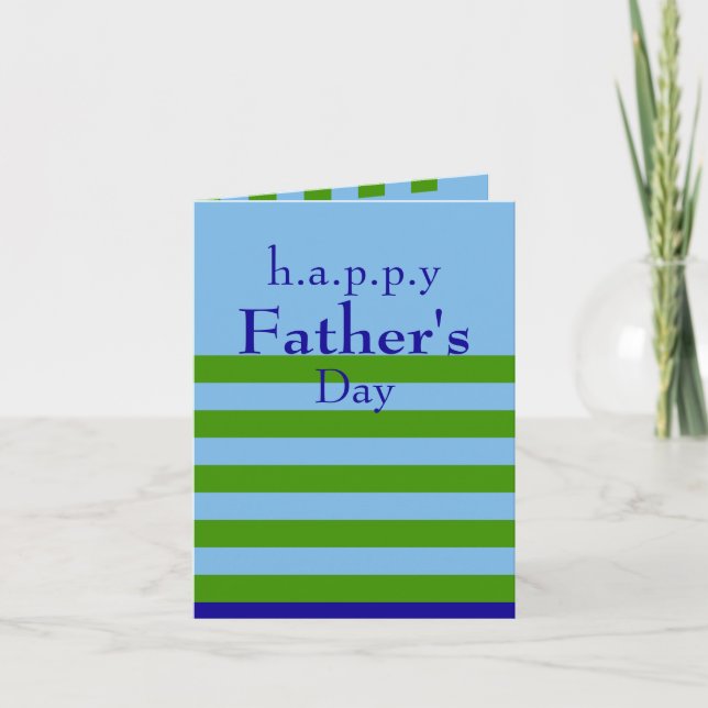 Personalized Spring Green and Blue Father's Day Card (Front)