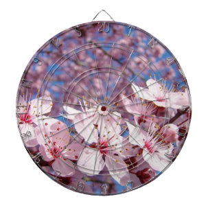 Personalized Spring Pink Tree Blossoms Dartboards