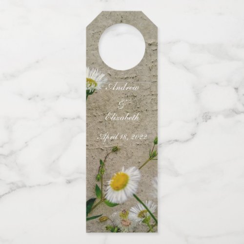 Personalized Spring Wildflowers Bottle Hanger Tag