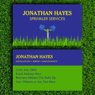 Personalized Sprinkler Services Business Card