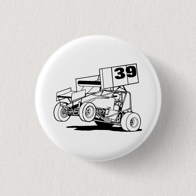 Personalized Sprint Car Hat, Customize it  Button (Front)
