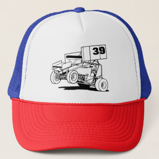 Personalized Sprint Car Hat, Customize it  Trucker Hat