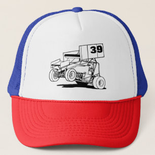 Personalized Sprint Car Hat, Customize it  Trucker Hat