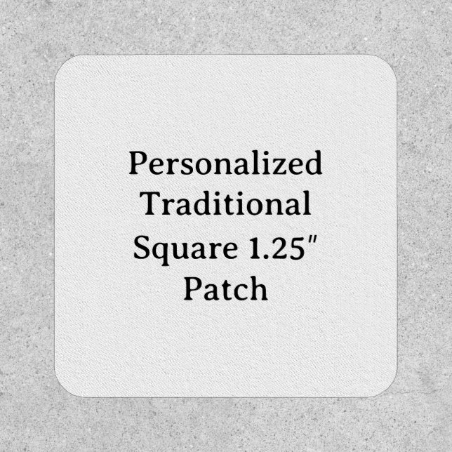 Personalized Square 1.25″ Traditional Patch (Front)