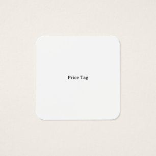 Personalized Square 2.5" x 2.5" Price Tag