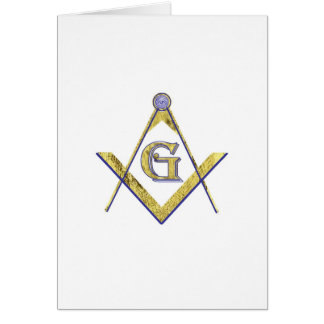 PERSONALIZED SQUARE AND COMPASSES MASONIC CARDS