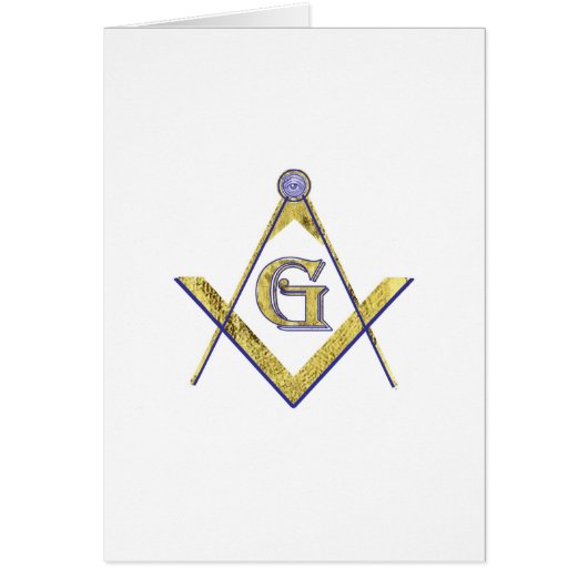 PERSONALIZED SQUARE AND COMPASSES MASONIC CARDS (Front)