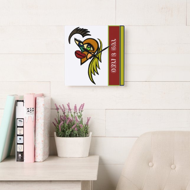 Personalized Square Heart Couple Clock (Reading Room)