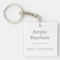 Personalized Square Keychain