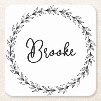 Personalized Square Paper Coaster