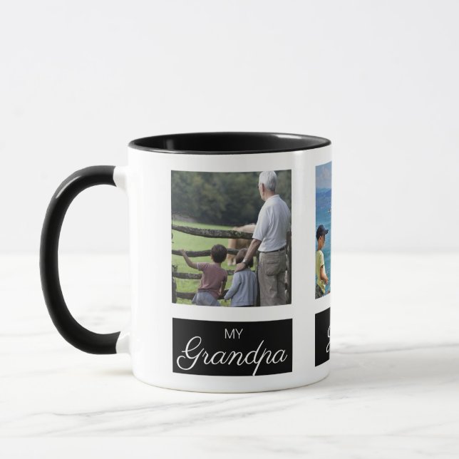 Personalized Square Photo Grandparent Mug (Left)