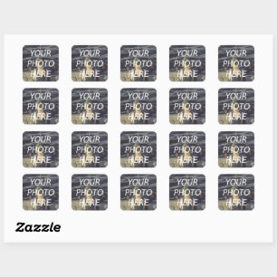 Personalized Square Photo Sticker Sheet