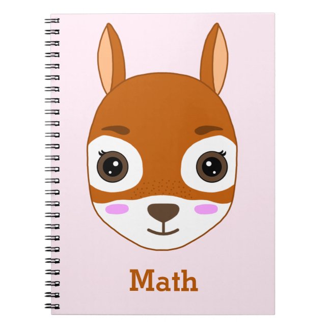 Personalized Squirrel Pattern Notebook (Front)