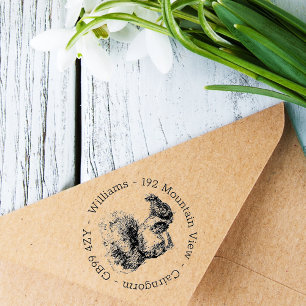 Personalized Squirrel Return Address Self-inking Stamp