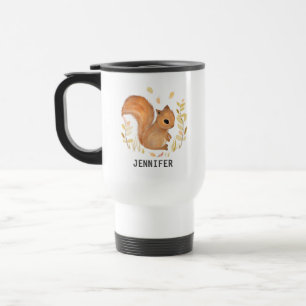 Personalized Squirrel Travel Mug