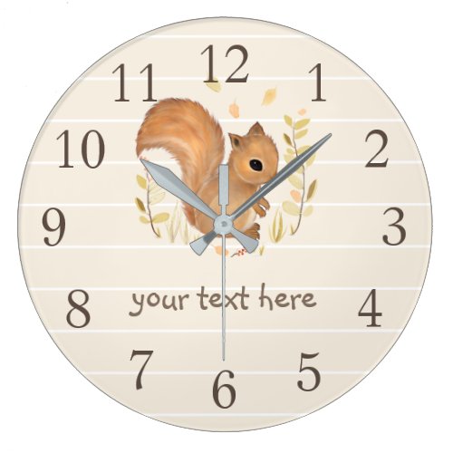 Personalized Squirrel Wall Clock