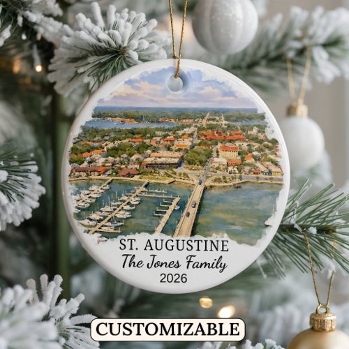 Personalized St. Augustine Ornament Custom Florida