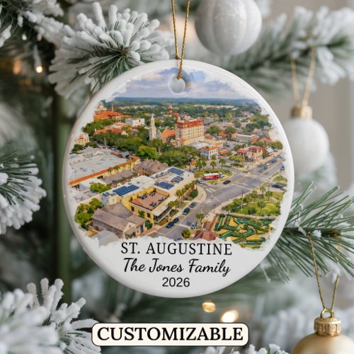 Personalized St. Augustine Ornament Custom Florida