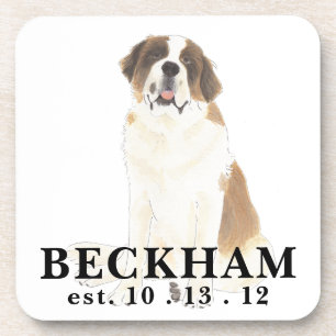 Personalized St. Bernard Beverage Coaster