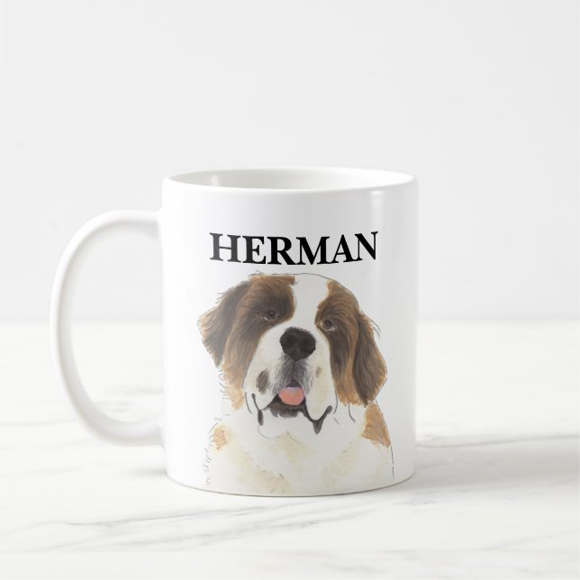 Personalized St. Bernard Coffee Mug (Left)