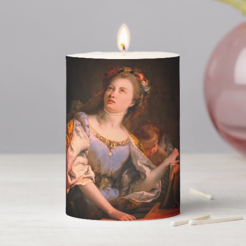 Personalized St Cecilia  Pillar Candle