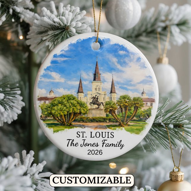 Personalized St. Louis Ornament, Custom Missouri Ceramic Ornament (Creator Uploaded)