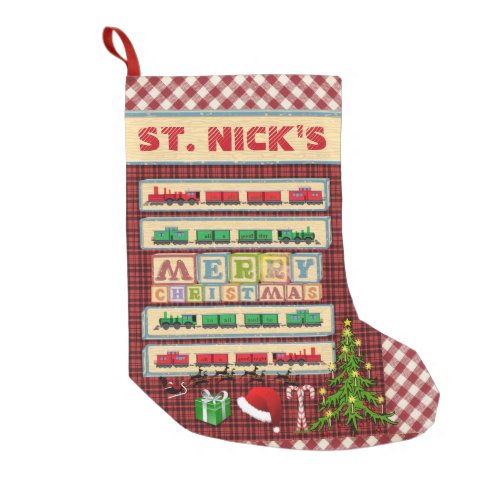 Personalized St Nicks Christmas Block Party Small Christmas Stocking