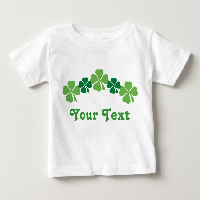 Personalized St Patricks Day Baby Tee (Front)