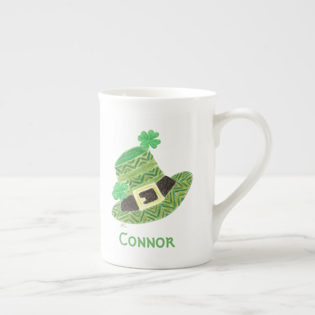 Personalized St-Patrick's Day Bone China Mug (Right)