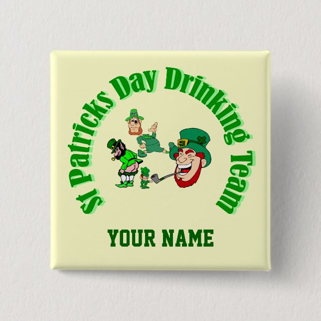 Personalized St Patrick's day Button (Front)