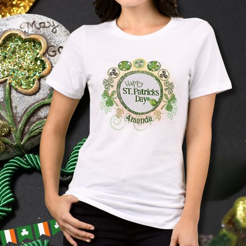 Personalized ST. Patricks Day Cute Bird Tri-Blend Shirt