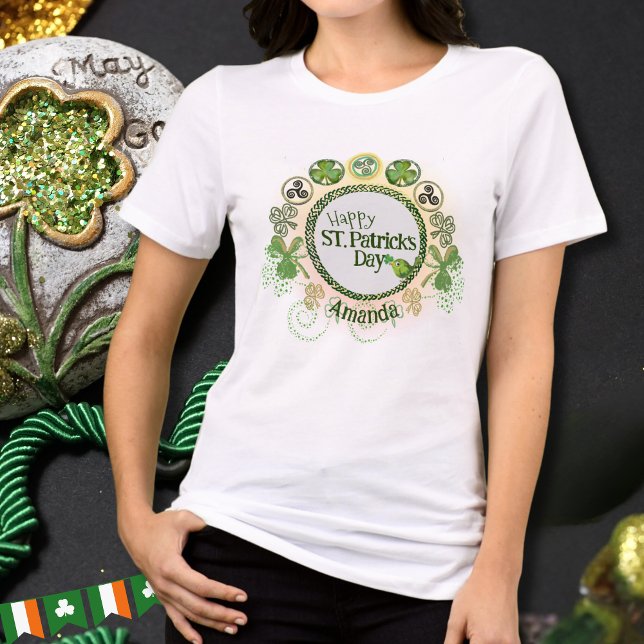 Personalized ST. Patricks Day Cute Bird Tri-Blend Shirt ( Personalized ST. Patricks Day Cute Bird Tri-Blend Shir)