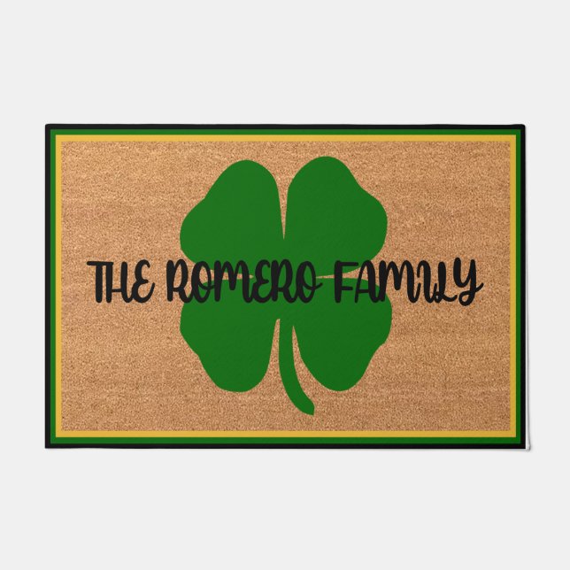 Personalized St. Patrick's Day doormat, Easter  Doormat (Front)