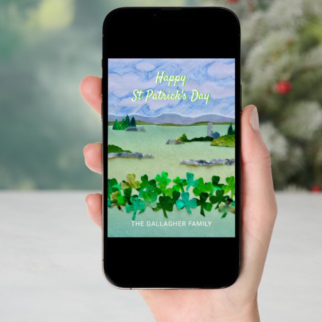 Personalized St Patrick's Day  Holiday Card (Front Digital)