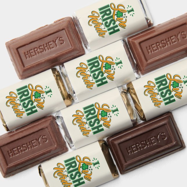 Personalized St Patrick's Day I Love Irish Nerds Hershey's Miniatures (Assorted)