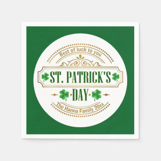 Personalized St. Patrick's Day I Luck of the Irish Napkins